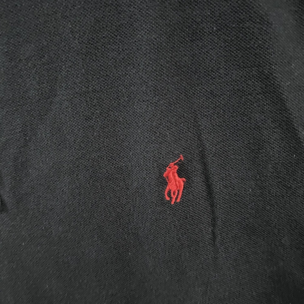 Polo Ralph Lauren Shirt Mens 2XB Big Black Polo Cotton Pony Preppy Golf Rugby - Picture 4 of 10